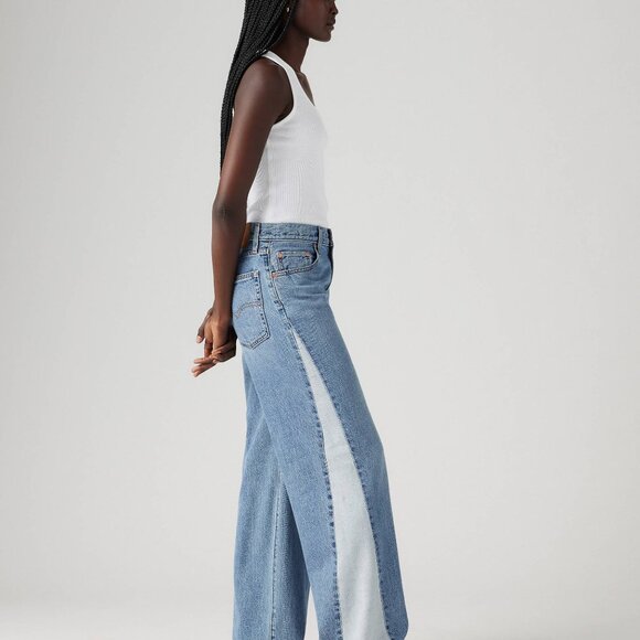 NWT Levis Baggy Dad Pieced Women's Jeans Mixed Bag - Medium Wash 28 x 32 - Picture 2 of 3